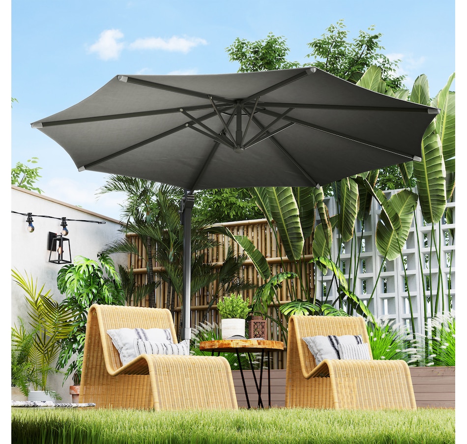 Image 993406_ALTMORE10.jpg, Product 993-406 / Price $209.99, Outsunny 10' Offset Patio Umbrella 360° Cantilever Umbrella from Outsunny on TSC.ca's Home & Garden department