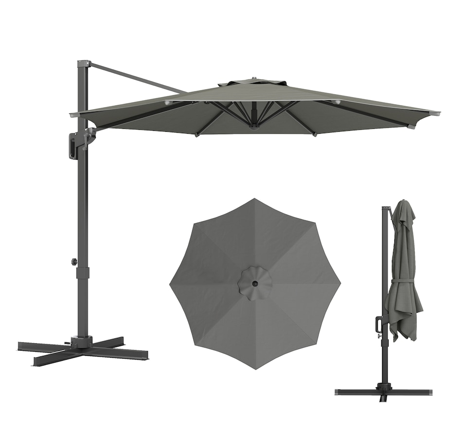 Image 993406_ST02.jpg, Product 993-406 / Price $209.99, Outsunny 10' Offset Patio Umbrella 360° Cantilever Umbrella from Outsunny on TSC.ca's Home & Garden department
