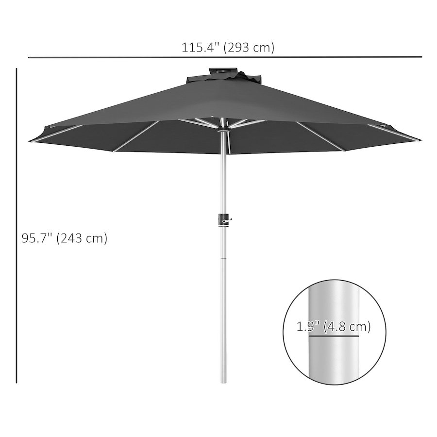 Image 993420_ALTMORE10.jpg, Product 993-420 / Price $74.99, Outsunny 9.6 x 9.6 ft Patio Umbrella from Outsunny on TSC.ca's Home & Garden department