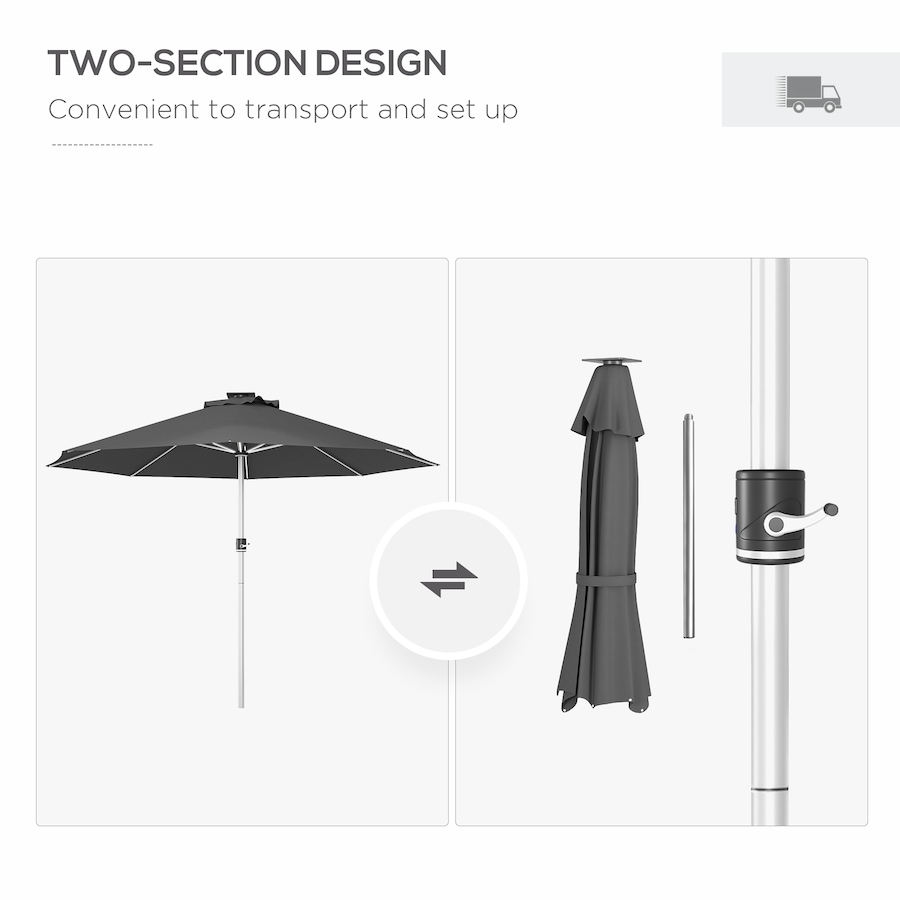 Image 993420_ALTMORE14.jpg, Product 993-420 / Price $74.99, Outsunny 9.6 x 9.6 ft Patio Umbrella from Outsunny on TSC.ca's Home & Garden department