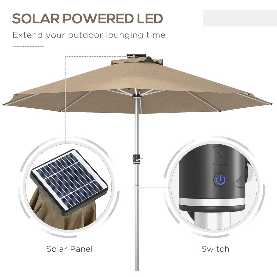 Image 993420_ALTMORE3.jpg, Product 993-420 / Price $74.99, Outsunny 9.6 x 9.6 ft Patio Umbrella from Outsunny on TSC.ca's Home & Garden department