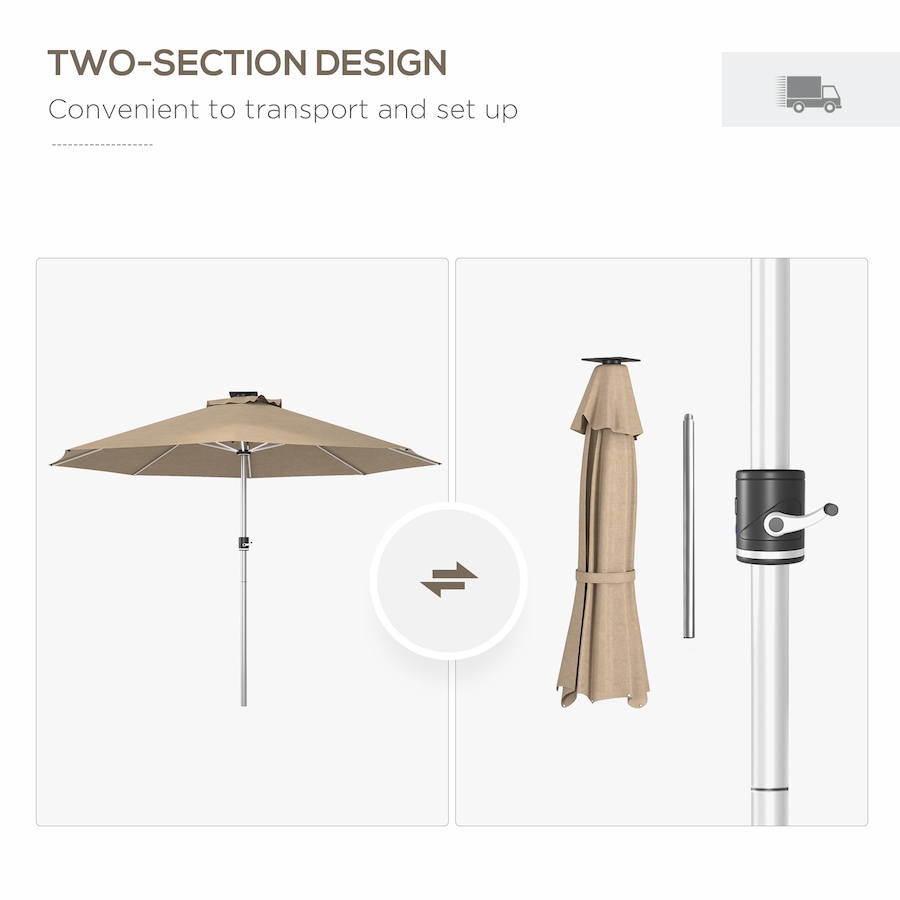 Image 993420_ALTMORE6.jpg, Product 993-420 / Price $74.99, Outsunny 9.6 x 9.6 ft Patio Umbrella from Outsunny on TSC.ca's Home & Garden department