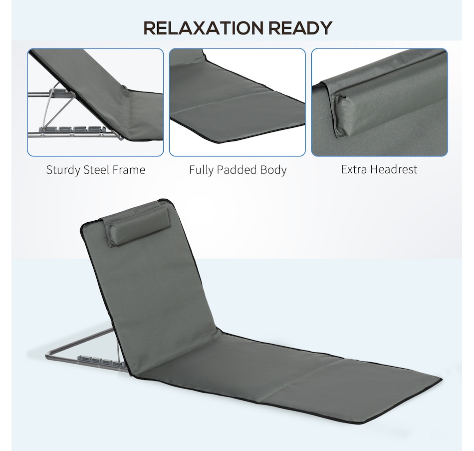 Image 993428_ALTMORE32.jpg, Product 993-428 / Price $64.99, Set of 2 Beach Lounge Chair Sun Lounger, Folding Ground Beach Mat, Beige from Outsunny on TSC.ca's Health & Fitness department