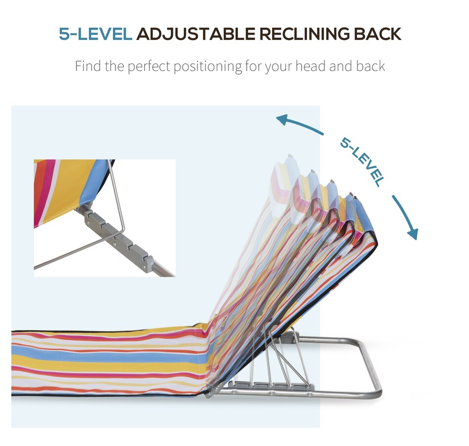 Image 993428_ALTMORE38.jpg, Product 993-428 / Price $64.99, Set of 2 Beach Lounge Chair Sun Lounger, Folding Ground Beach Mat, Beige from Outsunny on TSC.ca's Health & Fitness department
