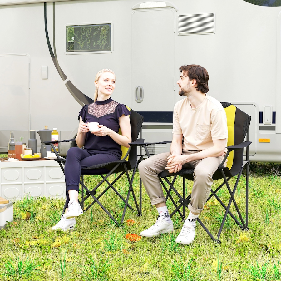 Image 993430_ALTMORE9.jpg, Product 993-430 / Price $74.99 - $79.99, Outsunny Folding Camping Chairs, Set of 2 High Back Folding Chairs from Outsunny on TSC.ca's Health & Fitness department