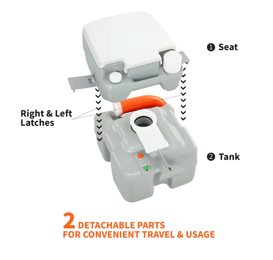 Image 993435_ALTMORE4.jpg, Product 993-435 / Price $114.99, HOMCOM Outdoor Portable Travel Toilet Flushable Tank from HOMCOM on TSC.ca's Health & Fitness department
