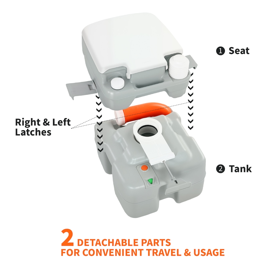 Image 993435_ALTMORE4.jpg, Product 993-435 / Price $109.99, HOMCOM Outdoor Portable Travel Toilet Flushable Tank from HOMCOM on TSC.ca's Health & Fitness department