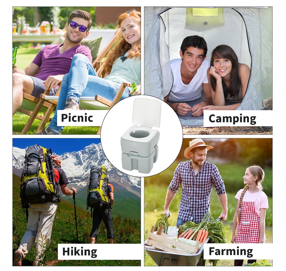 Image 993435_ALTMORE7.jpg, Product 993-435 / Price $114.99, HOMCOM Outdoor Portable Travel Toilet Flushable Tank from HOMCOM on TSC.ca's Health & Fitness department