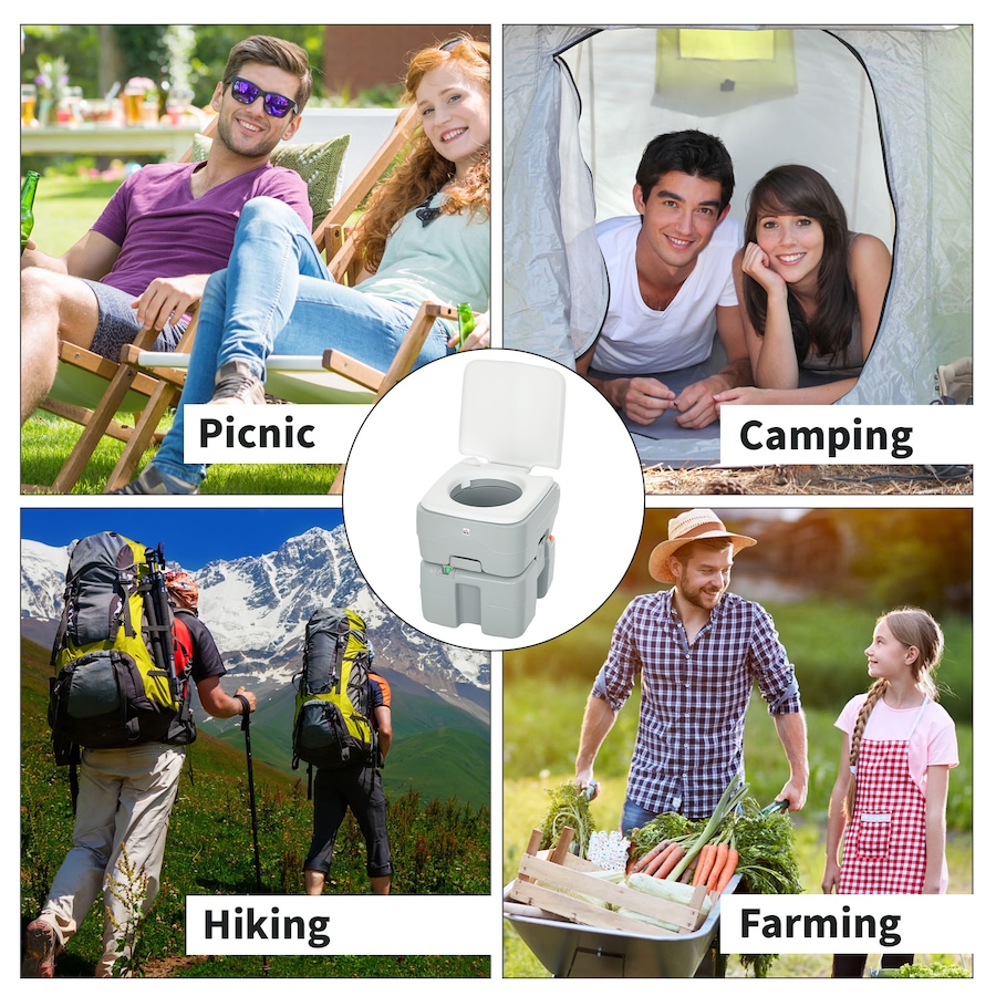 Image 993435_ALTMORE7.jpg, Product 993-435 / Price $109.99, HOMCOM Outdoor Portable Travel Toilet Flushable Tank from HOMCOM on TSC.ca's Health & Fitness department