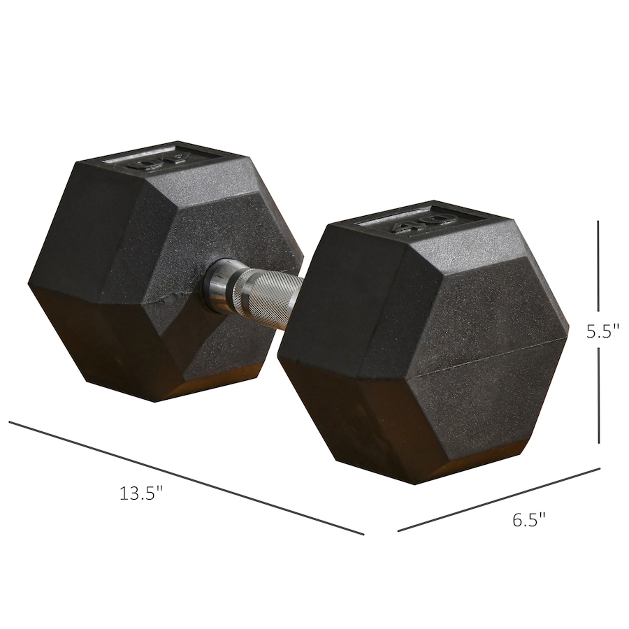 Image 993442_ALTMORE25.jpg, Product 993-442 / Price $53.99, Soozier 40lbs Rubber Hex Dumbbells Weight Dumbbell Hand Weight Barbell from Soozier on TSC.ca's Health & Fitness department