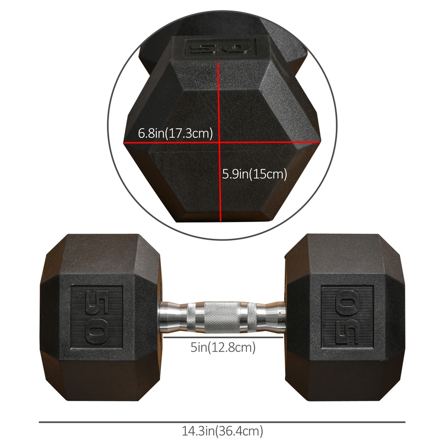 Image 993442_ALTMORE40.jpg, Product 993-442 / Price $53.99, Soozier 40lbs Rubber Hex Dumbbells Weight Dumbbell Hand Weight Barbell from Soozier on TSC.ca's Health & Fitness department