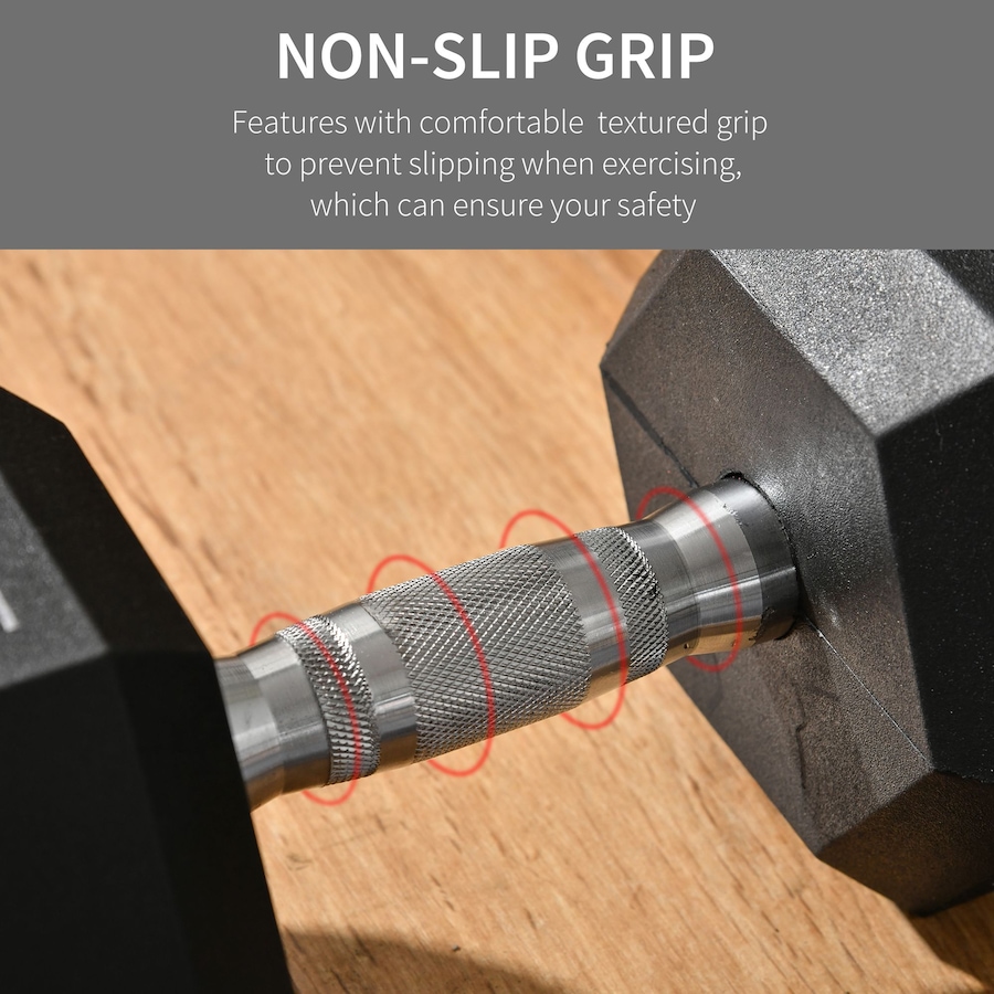 Image 993442_ALTMORE42.jpg, Product 993-442 / Price $53.99, Soozier 40lbs Rubber Hex Dumbbells Weight Dumbbell Hand Weight Barbell from Soozier on TSC.ca's Health & Fitness department