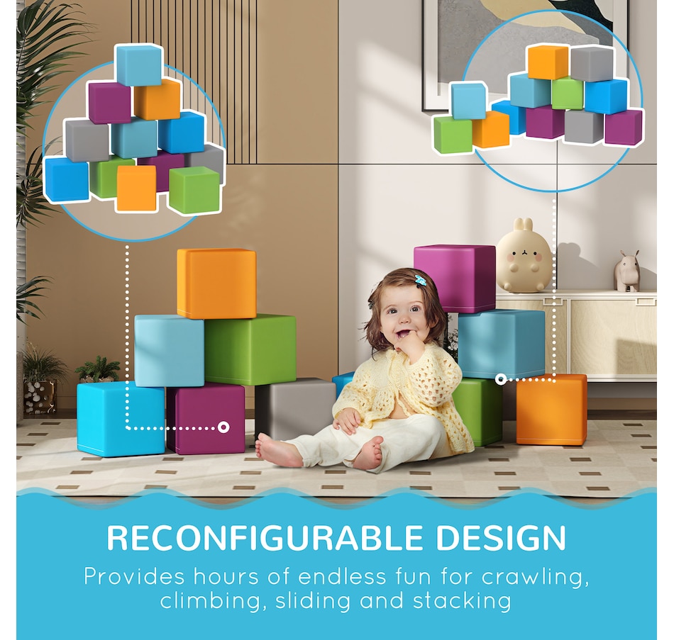 Image 993459_ALTMORE4.jpg, Product 993-459 / Price $99.99, Soozier 12 Piece Foam Blocks Soft Play Equipment for Kids from Soozier on TSC.ca's Home & Garden department