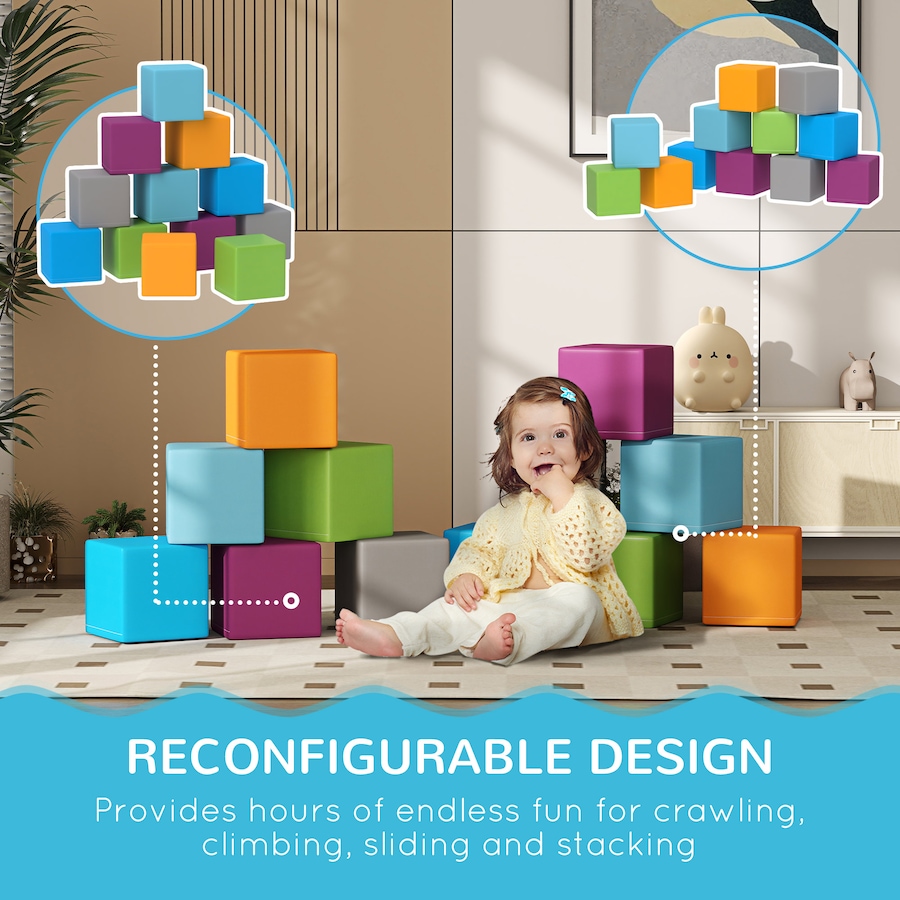 Image 993459_ALTMORE4.jpg, Product 993-459 / Price $104.99, Soozier 12 Piece Foam Blocks Soft Play Equipment for Kids from Soozier on TSC.ca's Home & Garden department