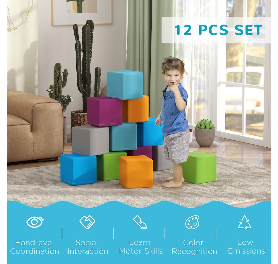 Image 993459_ALTMORE6.jpg, Product 993-459 / Price $99.99, Soozier 12 Piece Foam Blocks Soft Play Equipment for Kids from Soozier on TSC.ca's Home & Garden department