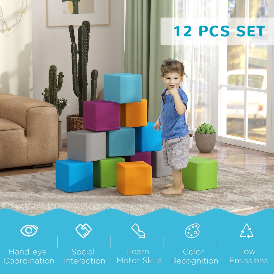 Image 993459_ALTMORE6.jpg, Product 993-459 / Price $104.99, Soozier 12 Piece Foam Blocks Soft Play Equipment for Kids from Soozier on TSC.ca's Home & Garden department