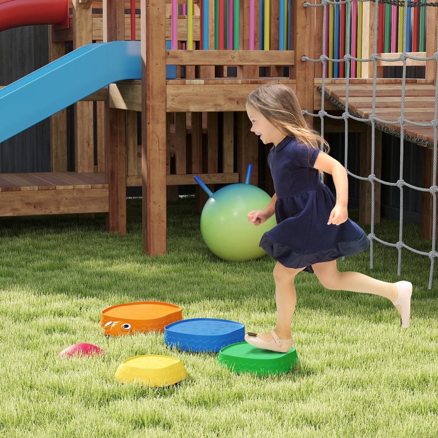 Image 993460_ALTMORE1.jpg, Product 993-460 / Price $24.99, Qaba Ladybug Kids Balance Stepping Stones, Non-Slip Balance River Stones from Qaba on TSC.ca's Home & Garden department