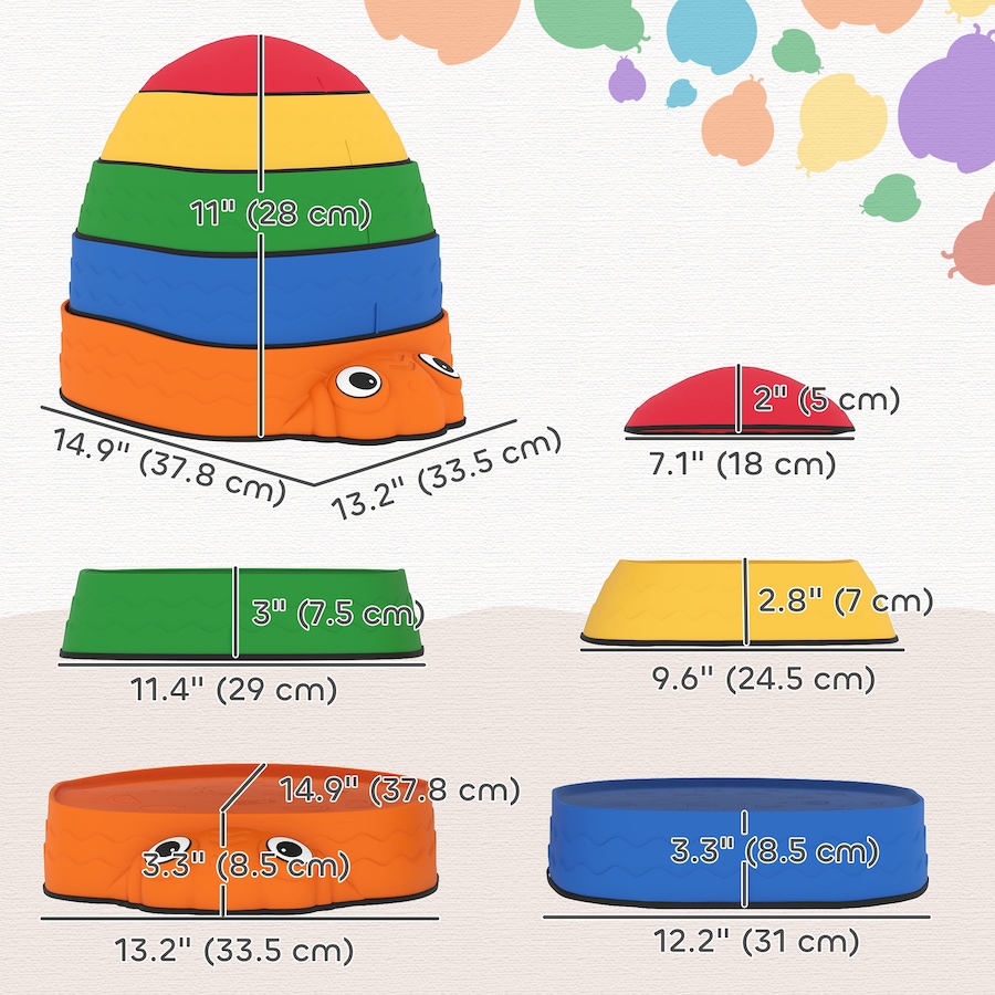 Image 993460_ALTMORE2.jpg, Product 993-460 / Price $24.99, Qaba Ladybug Kids Balance Stepping Stones, Non-Slip Balance River Stones from Qaba on TSC.ca's Home & Garden department