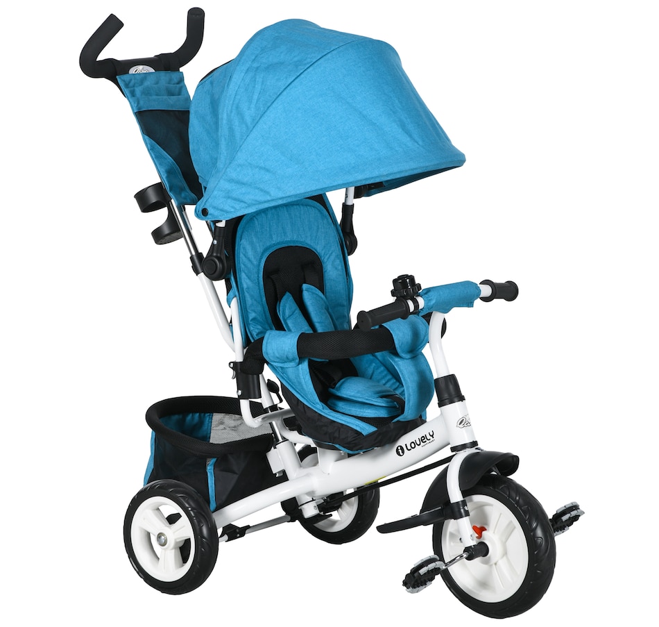 Image 993463.jpg, Product 993-463 / Price $139.99, Qaba 6 in 1 Tricycle for Toddler 1-5 Years with Parent-Push Handle, Blue from Qaba on TSC.ca's Toys & Hobbies department
