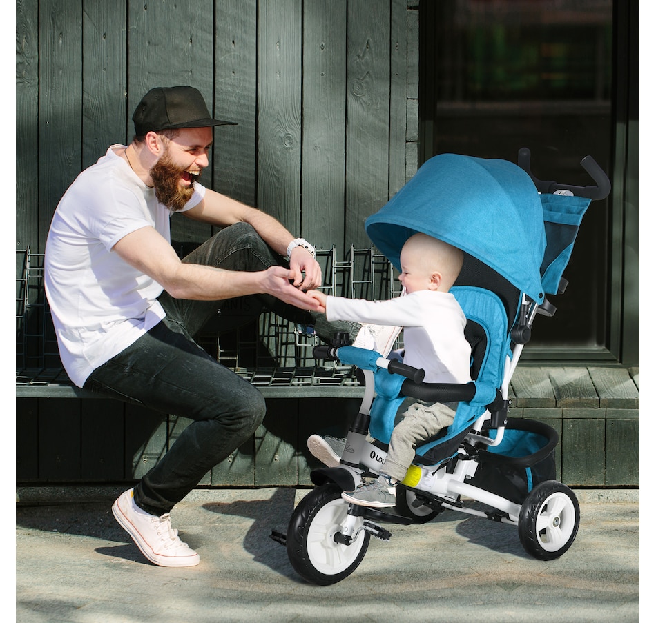 Image 993463_ALTMORE1.jpg, Product 993-463 / Price $139.99, Qaba 6 in 1 Tricycle for Toddler 1-5 Years with Parent-Push Handle, Blue from Qaba on TSC.ca's Toys & Hobbies department