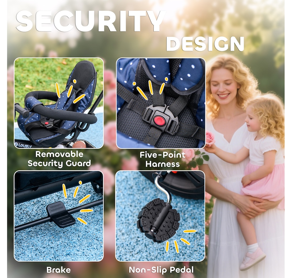 Image 993464_ALTMORE13.jpg, Product 993-464 / Price $98.99, Qaba 6 in 1 Kids Tricycle with Removable Handlebar and Canopy, Navy Blue from Qaba on TSC.ca's Toys & Hobbies department