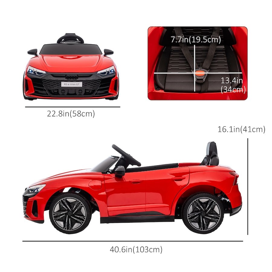 Image 993466_ALTMORE2.jpg, Product 993-466 / Price $229.99, Aosom 12V 3.1 MPH Kids Ride on Car w/ Remote Control, Suspension, Red from Aosom on TSC.ca's Toys & Hobbies department