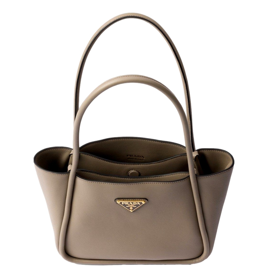 Image 993482_ALTMORE11.jpg, Product 993-482 / Price $5,088.00, Prada Soft Grain Leather Argilla Gray Small Shopping Shoulder Tote from Prada on TSC.ca's Fashion department