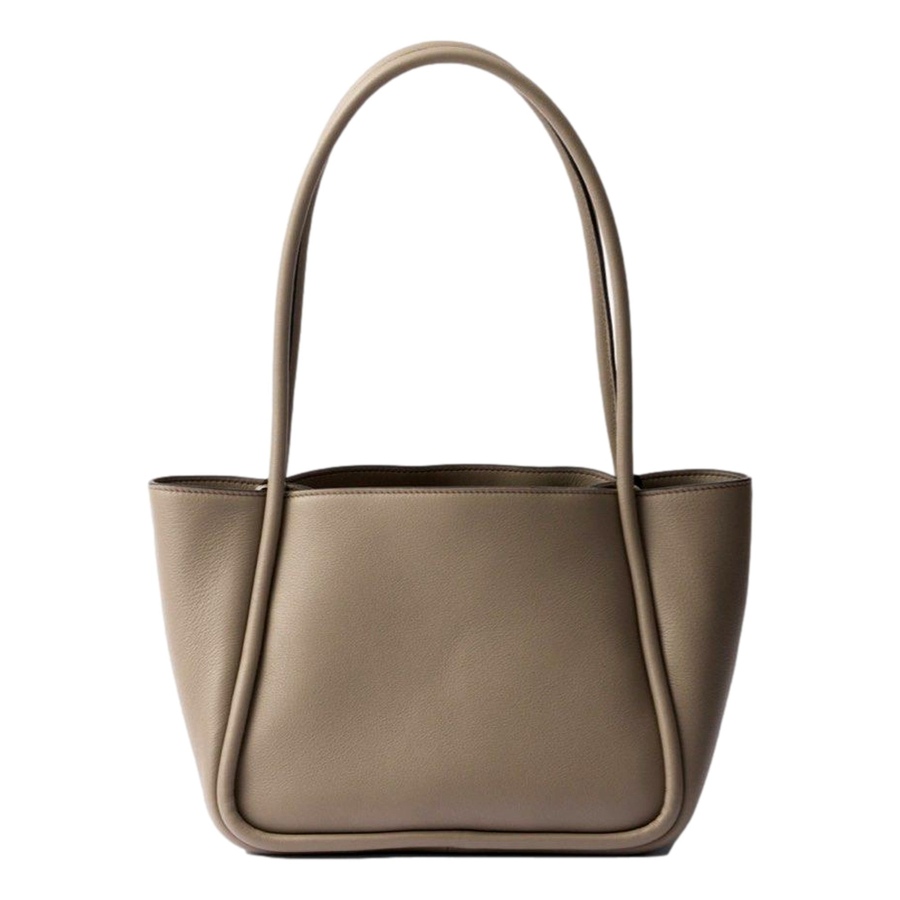 Image 993482_ALTMORE13.jpg, Product 993-482 / Price $5,088.00, Prada Soft Grain Leather Argilla Gray Small Shopping Shoulder Tote from Prada on TSC.ca's Fashion department