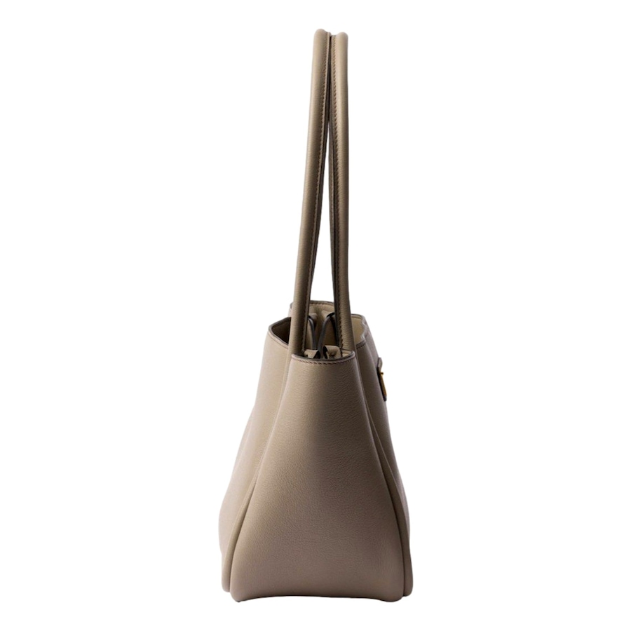 Image 993482_ALTMORE15.jpg, Product 993-482 / Price $5,088.00, Prada Soft Grain Leather Argilla Gray Small Shopping Shoulder Tote from Prada on TSC.ca's Fashion department