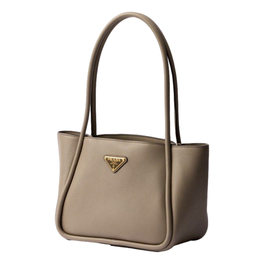 Image 993482_ST01.jpg, Product 993-482 / Price $5,088.00, Prada Soft Grain Leather Argilla Gray Small Shopping Shoulder Tote from Prada on TSC.ca's Fashion department