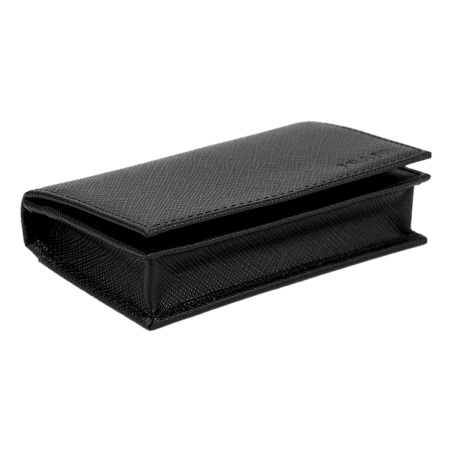 Image 993501_ALTMORE7.jpg, Product 993-501 / Price $1,145.00, Prada Saffiano Black Snap Bifold Card Holder Wallet from Prada on TSC.ca's Fashion department