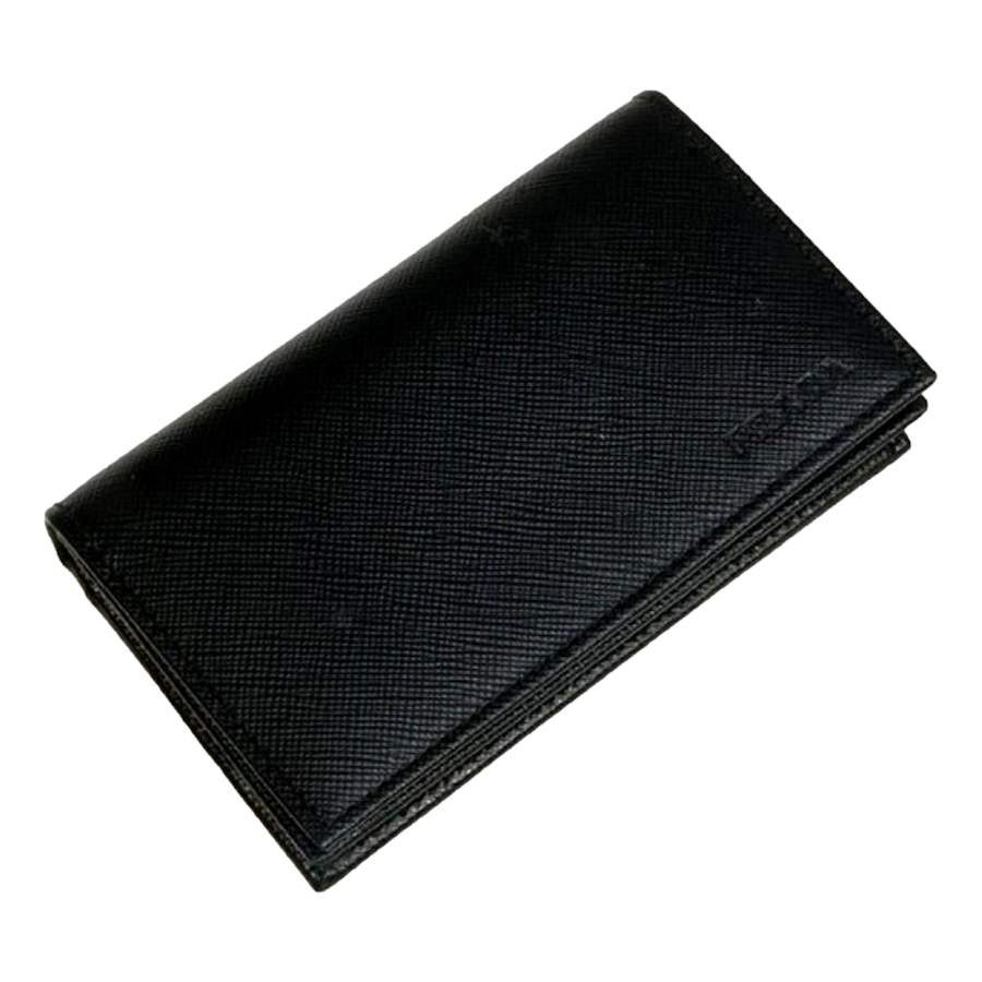 Image 993501_ST01.jpg, Product 993-501 / Price $1,145.00, Prada Saffiano Black Snap Bifold Card Holder Wallet from Prada on TSC.ca's Fashion department