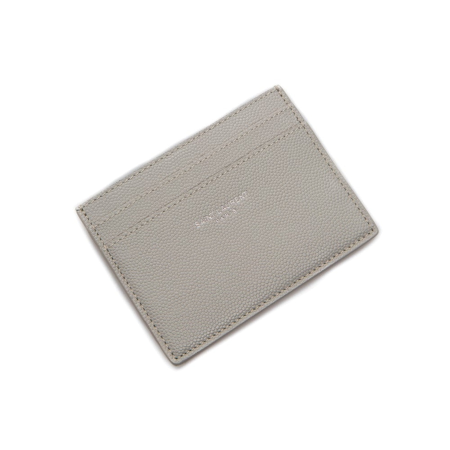 Image 993509_ALTMORE2.jpg, Product 993-509 / Price $628.00, Saint Laurent Grey Grain de Poudre Leather Credit Card Case Wallet from Yves Saint Laurent on TSC.ca's Fashion department