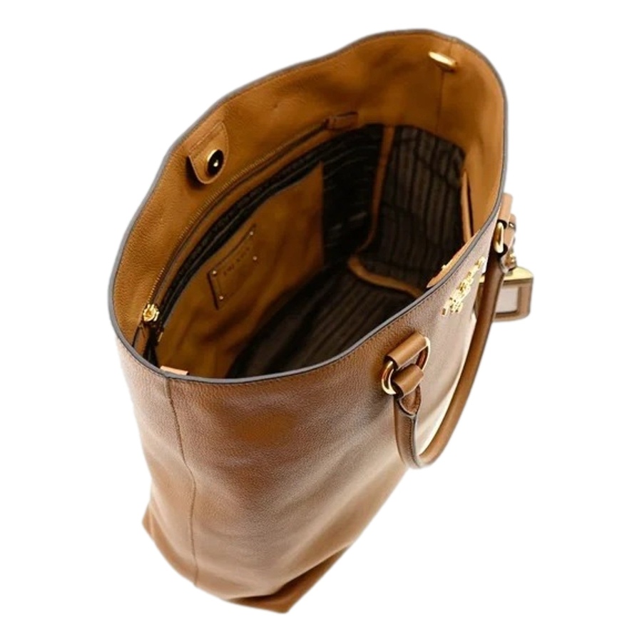 Image 993512_ALTMORE3.jpg, Product 993-512 / Price $4,349.00, Prada Caramel Brown Vitello Phenix Leather Shopping Tote Bag from Prada on TSC.ca's Fashion department