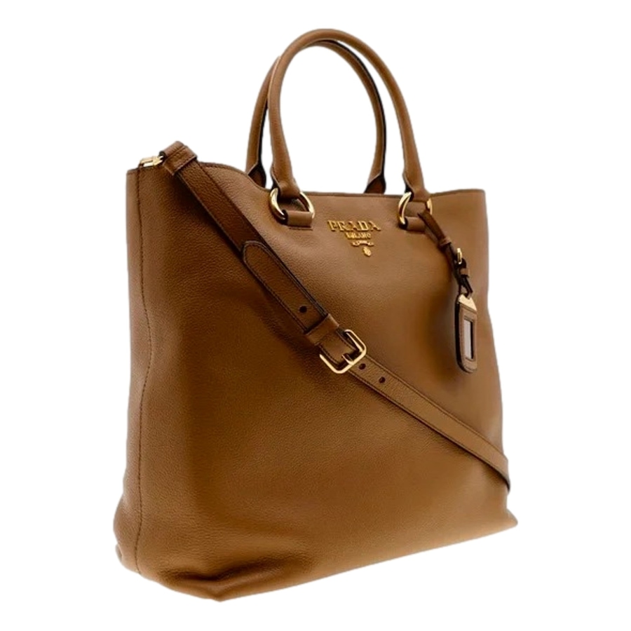 Image 993512_ALTMORE8.jpg, Product 993-512 / Price $4,349.00, Prada Caramel Brown Vitello Phenix Leather Shopping Tote Bag from Prada on TSC.ca's Fashion department