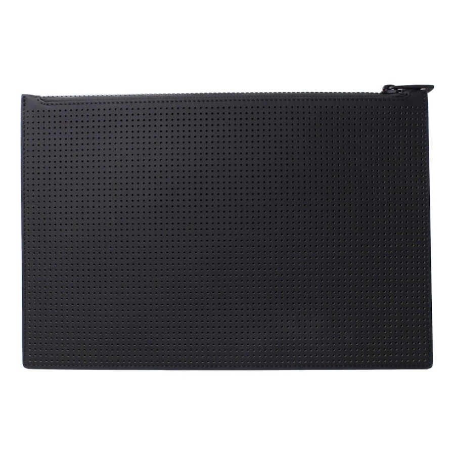Image 993534_ALTMORE15.jpg, Product 993-534 / Price $875.00, Alexander McQueen Black Leather Perforated Flat Pouch from Alexander McQueen on TSC.ca's Fashion department