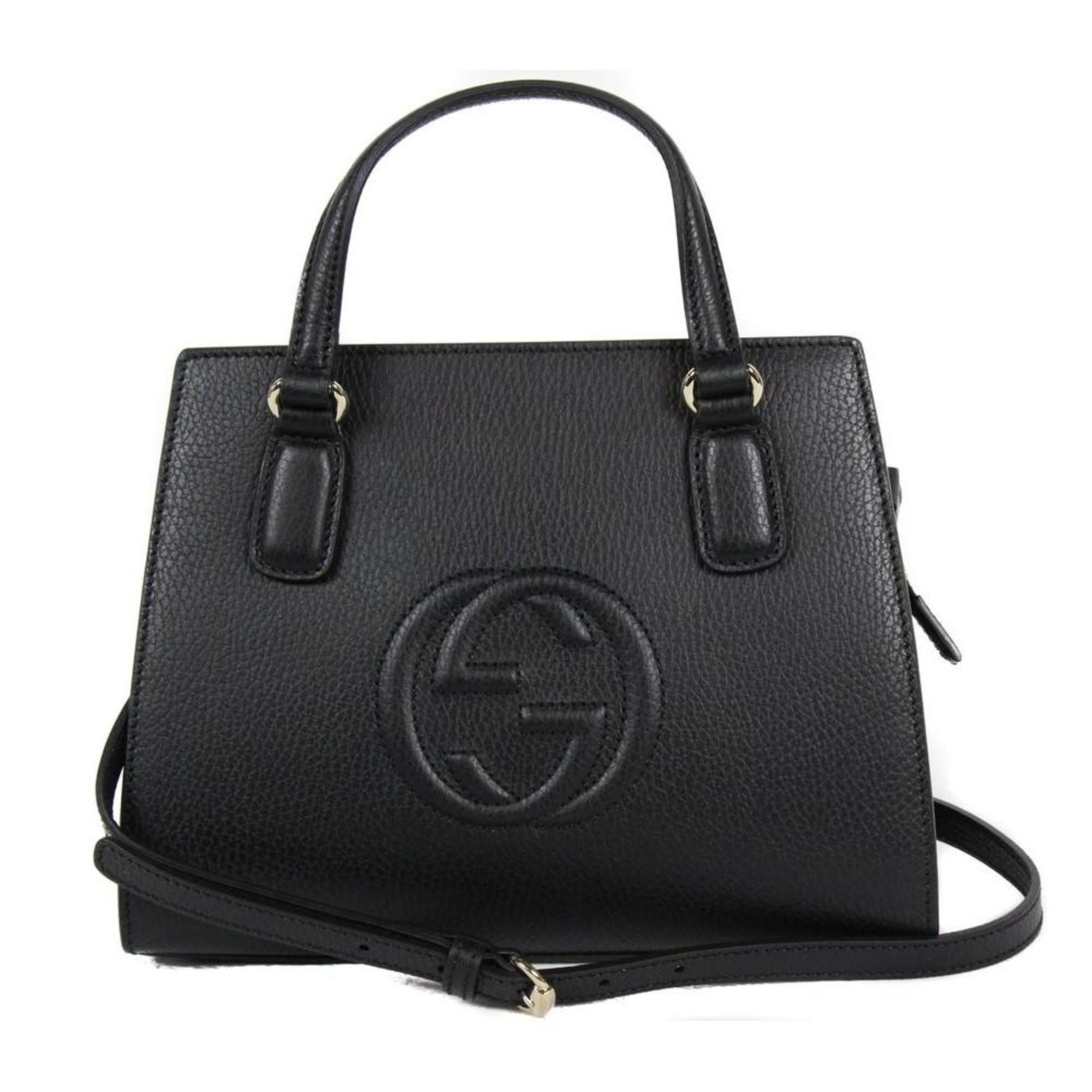 とらそらGUCCI SOHO ブラックレザートートバッグ Gucci Soho Leather Structured Small Tote Crossbody Bag Black - TSC.ca