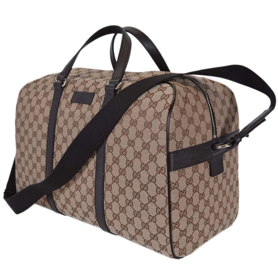 Image 993538_ALTMORE10.jpg, Product 993-538 / Price $3,737.00, Gucci Large GG Logo Beige Canvas Brown Leather Strap Duffle Bag from Gucci on TSC.ca's Fashion department