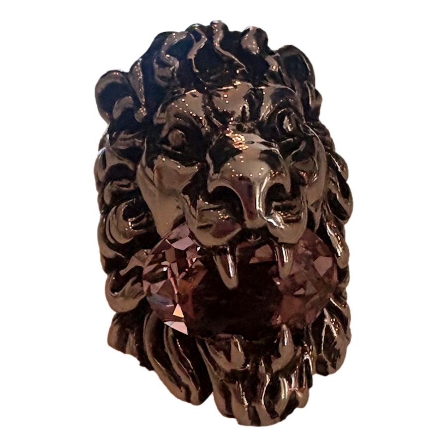 Image 993553_ALTMORE12.jpg, Product 993-553 / Price $676.00, Gucci Lion Head Silver Ring with Light Pink Crystal Size 10 from Gucci on TSC.ca's Fashion department