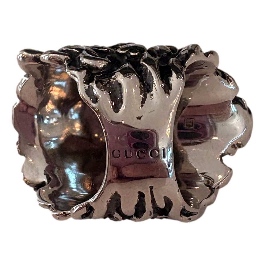 Image 993553_ALTMORE14.jpg, Product 993-553 / Price $676.00, Gucci Lion Head Silver Ring with Light Pink Crystal Size 10 from Gucci on TSC.ca's Fashion department