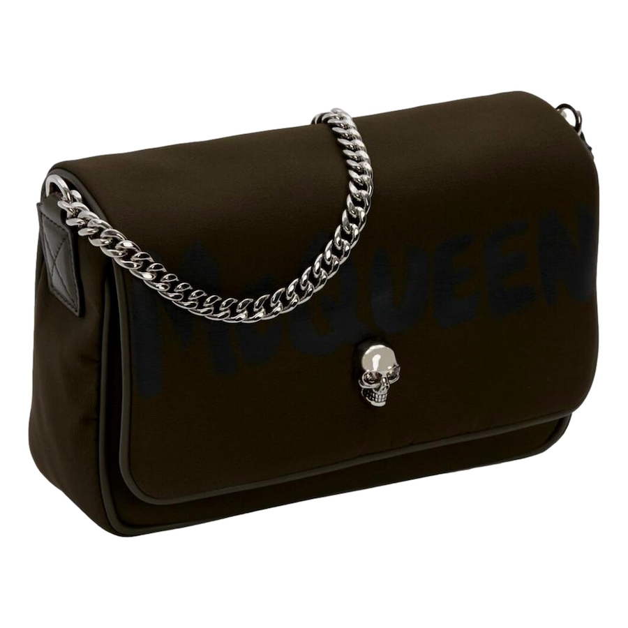 Image 993569_ALTMORE2.jpg, Product 993-569 / Price $1,582.00, Alexander McQueen Army Green Nylon Graffiti Skull Shoulder Bag from Alexander McQueen on TSC.ca's Fashion department