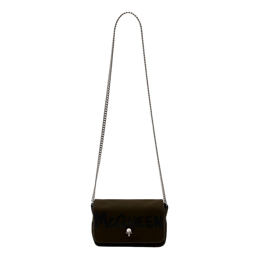 Image 993569_ALTMORE3.jpg, Product 993-569 / Price $1,582.00, Alexander McQueen Army Green Nylon Graffiti Skull Shoulder Bag from Alexander McQueen on TSC.ca's Fashion department