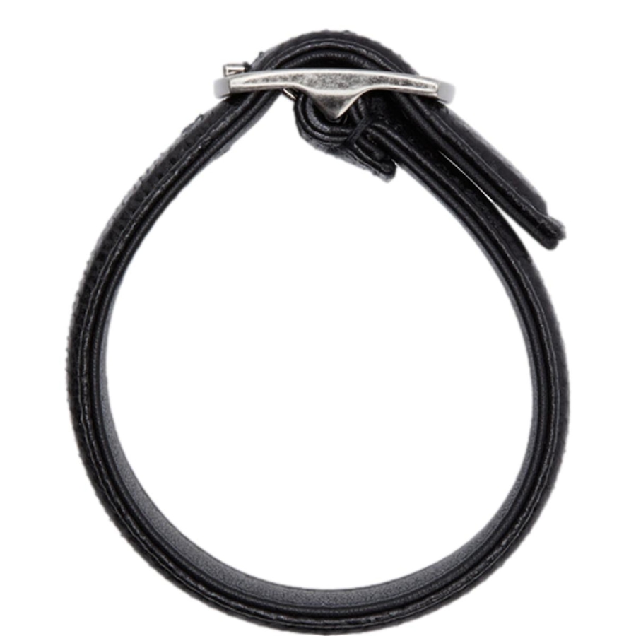 Image 993574_ALTMORE7.jpg, Product 993-574 / Price $557.00, Saint Laurent Black Snake Embossed Leather Buckle Bracelet from Yves Saint Laurent on TSC.ca's Fashion department