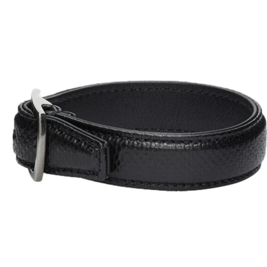 Image 993574_ST01.jpg, Product 993-574 / Price $557.00, Saint Laurent Black Snake Embossed Leather Buckle Bracelet from Yves Saint Laurent on TSC.ca's Fashion department