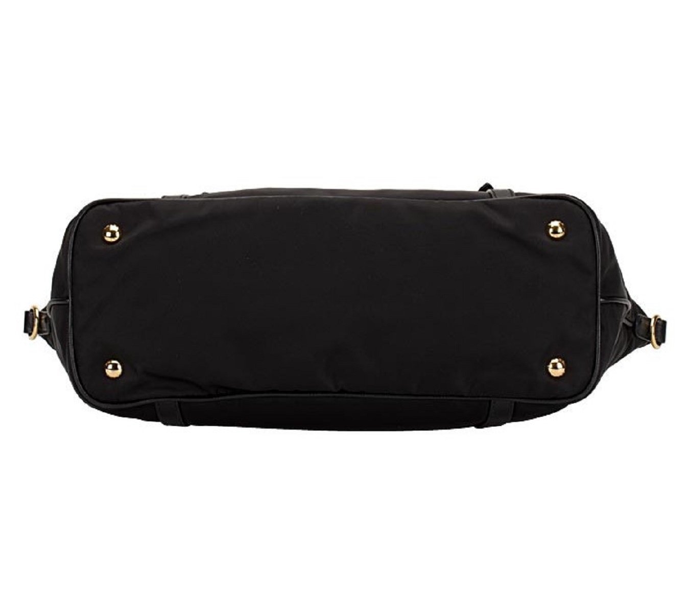 Prada Tessuto Nylon Saffiano Leather Black Top Zip Tote Bag - TSC.ca