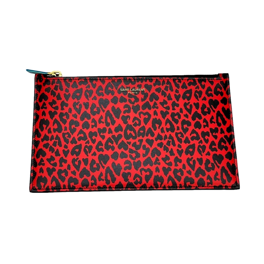 Image 993579_ALTMORE1.jpg, Product 993-579 / Price $946.00, Saint Laurent Rouge Leopard Printed Calfskin Leather Medium Pouch from Yves Saint Laurent on TSC.ca's Fashion department