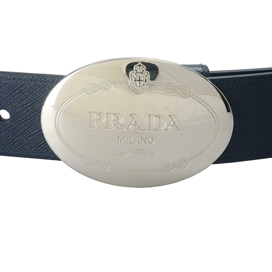 Image 993586_ALTMORE3.jpg, Product 993-586 / Price $1,193.00, Prada Men’s Navy Saffiano Leather Belt 90/36 from Prada on TSC.ca's Fashion department