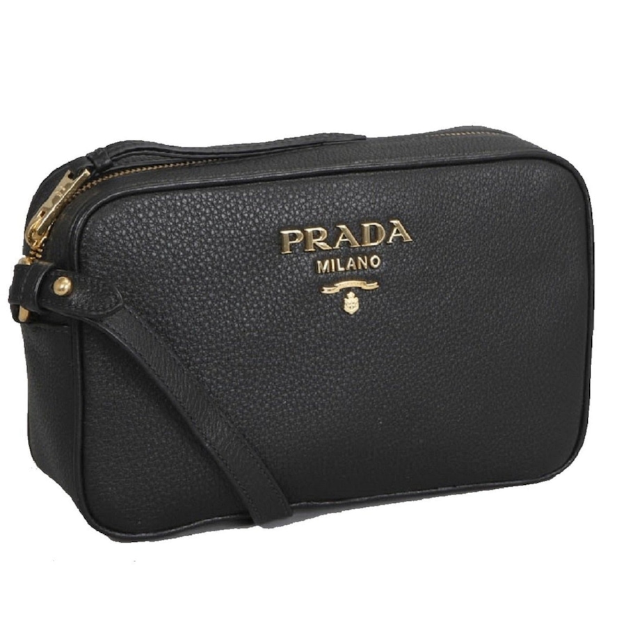 Image 993605_ALTMORE10.jpg, Product 993-605 / Price $3,498.00, Prada Vitello Phenix Black Leather Gold Logo Camera Crossbody Bag from Prada on TSC.ca's Fashion department