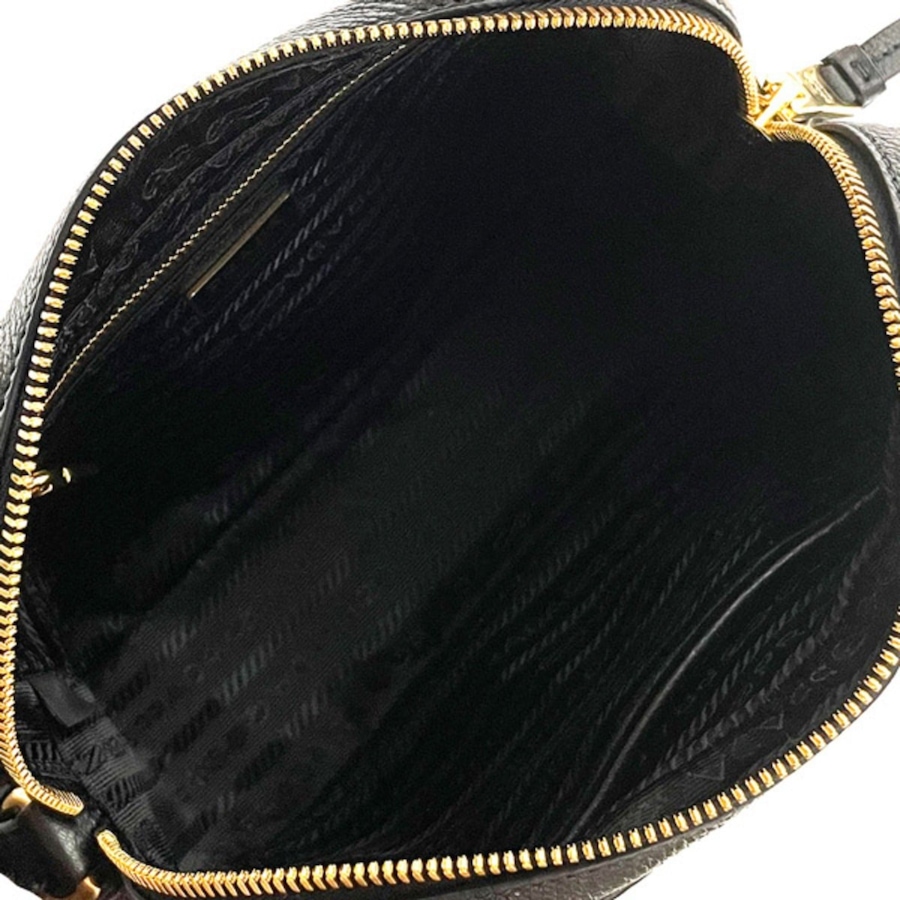 Image 993605_ALTMORE2.jpg, Product 993-605 / Price $3,498.00, Prada Vitello Phenix Black Leather Gold Logo Camera Crossbody Bag from Prada on TSC.ca's Fashion department