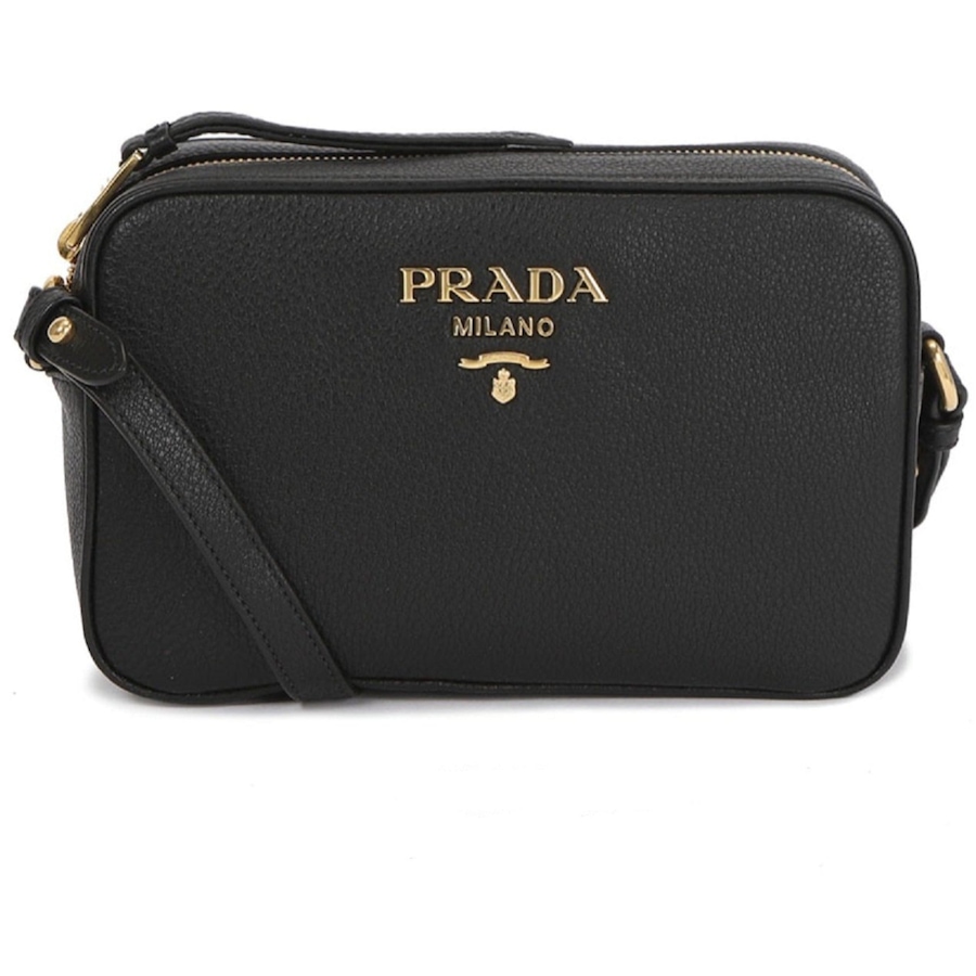 Image 993605_ALTMORE8.jpg, Product 993-605 / Price $3,498.00, Prada Vitello Phenix Black Leather Gold Logo Camera Crossbody Bag from Prada on TSC.ca's Fashion department